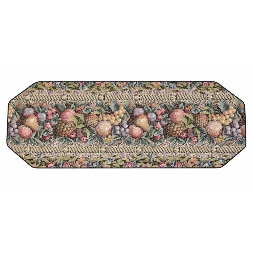 Vintage Tapestry Table Runner Fruit Floral 33.5 x 12.5